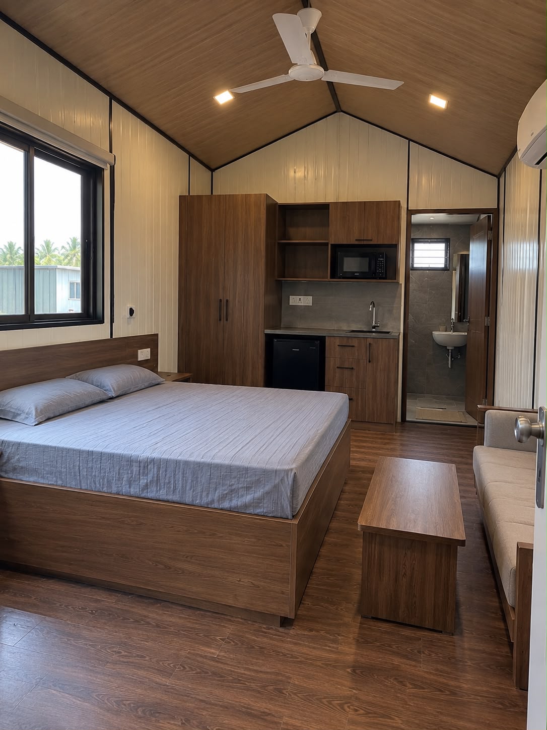 1RK Farmhouse Bedroom Interior